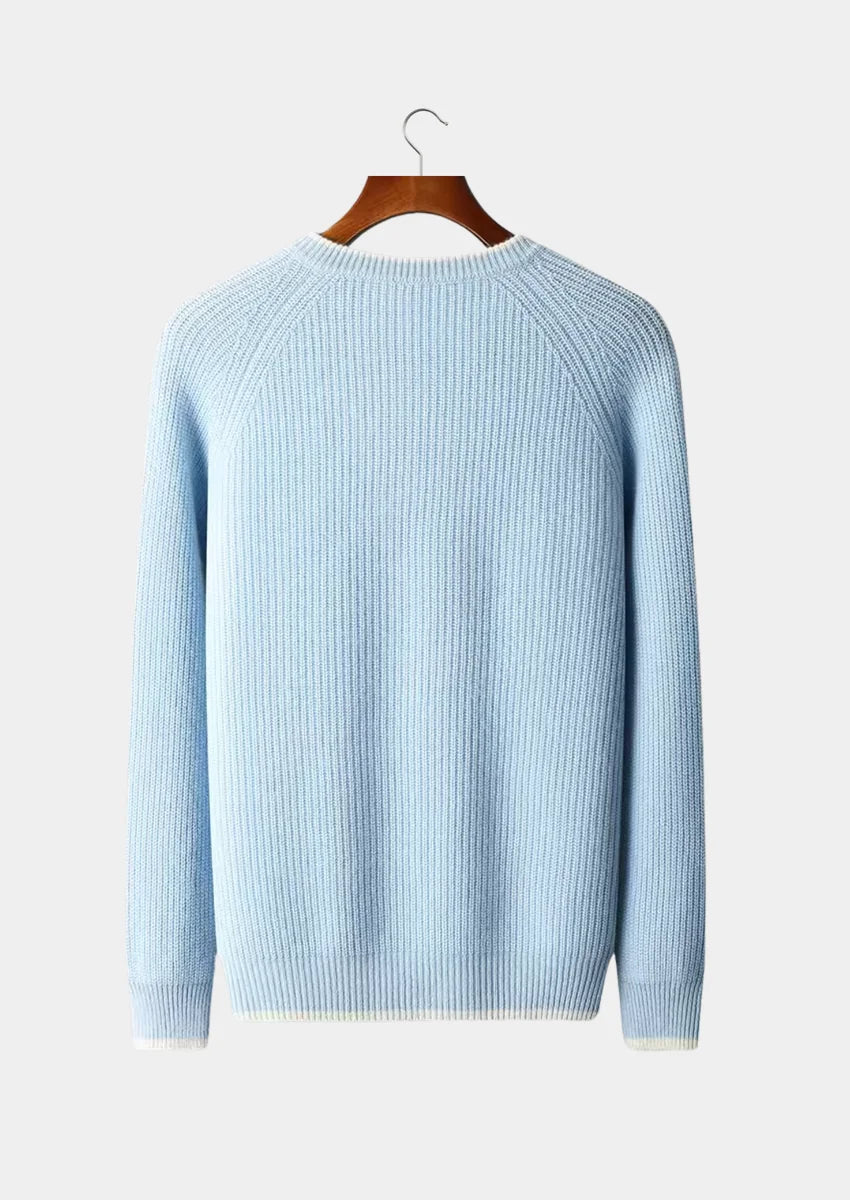 NORVALE WOOL TWO TONE CREWNECK