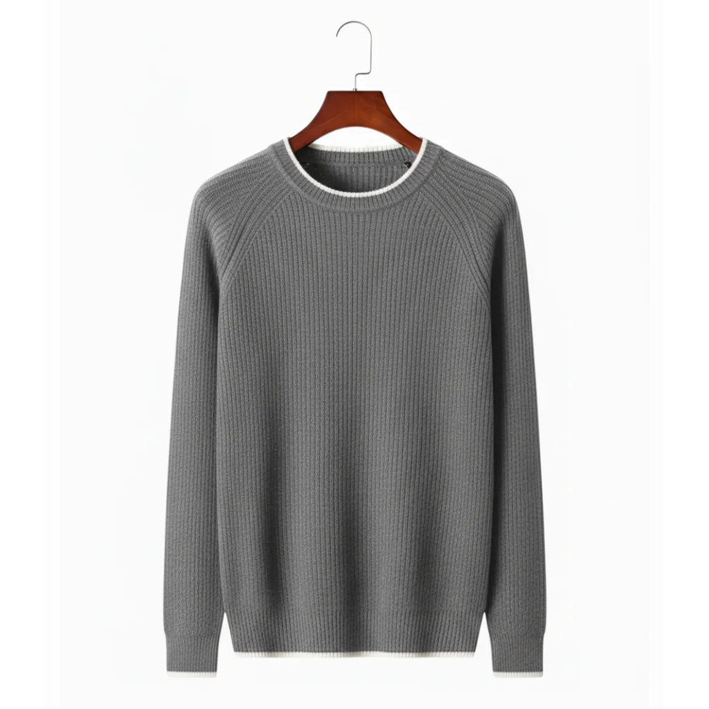 NORVALE WOOL TWO TONE CREWNECK