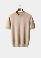 100% CASHMERE CLASSIC CREWNECK T-SHIRT