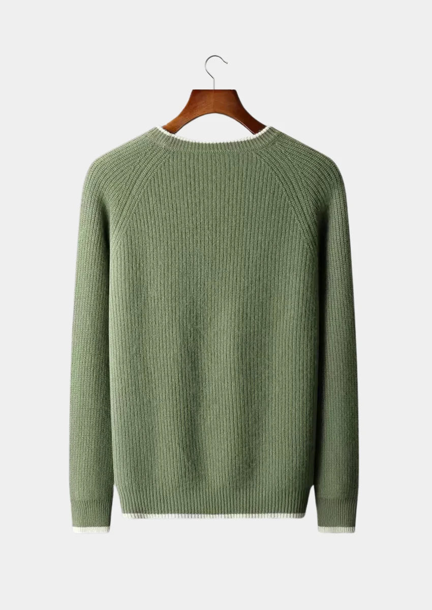 NORVALE WOOL TWO TONE CREWNECK