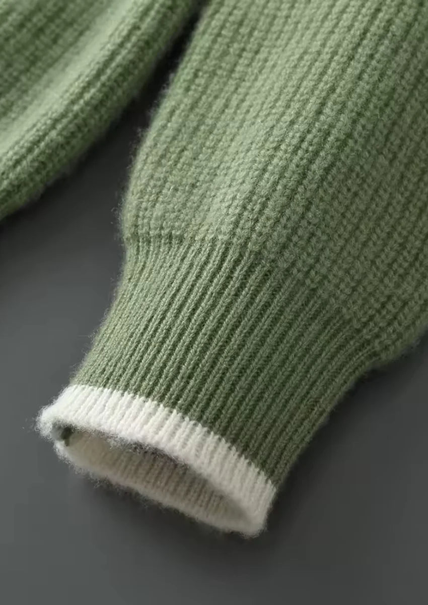 NORVALE WOOL TWO TONE CREWNECK