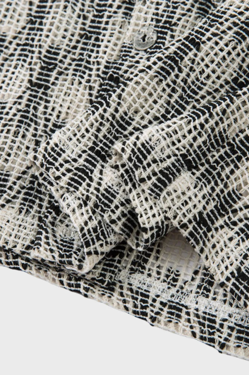 Knitted Hollow Out Shirt