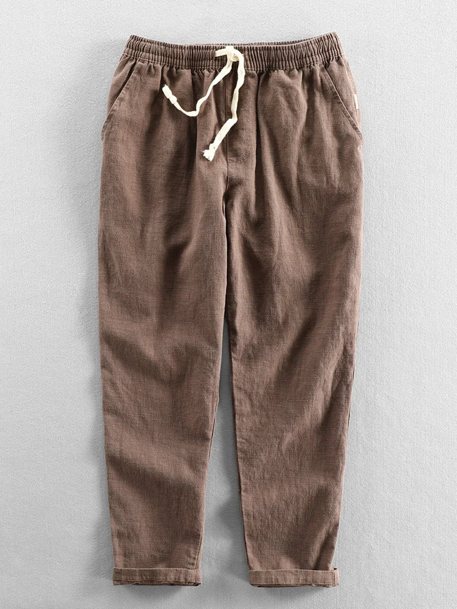 Linen Cotton Blend Shorts