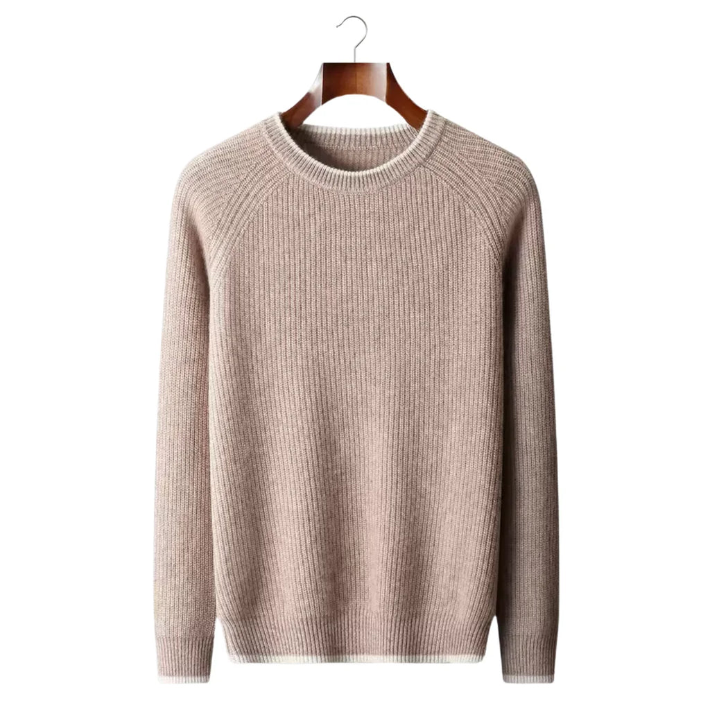 NORVALE WOOL TWO TONE CREWNECK