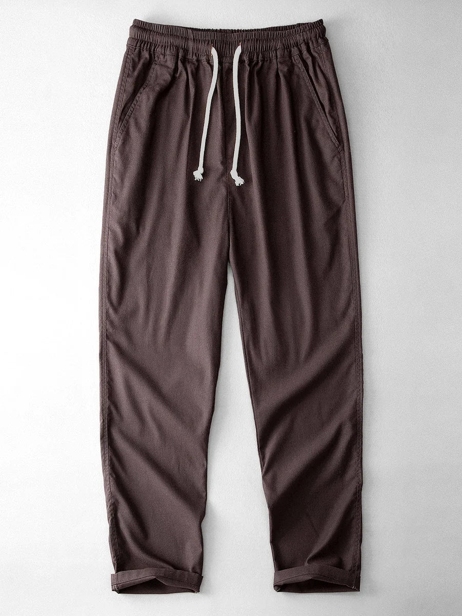 Straight-Leg Linen Pants