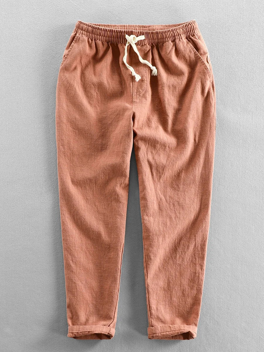 Linen Cotton Blend Shorts
