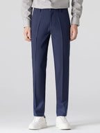 Knit Polo Shirt with Textured Contrast and Slim Tapered Fit Pants