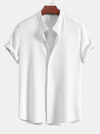 Ribbed High Neck Muscle Fit Shirt