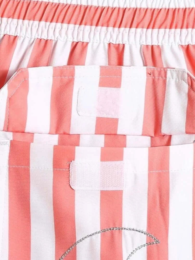 Striped Red Swimshort Monaco