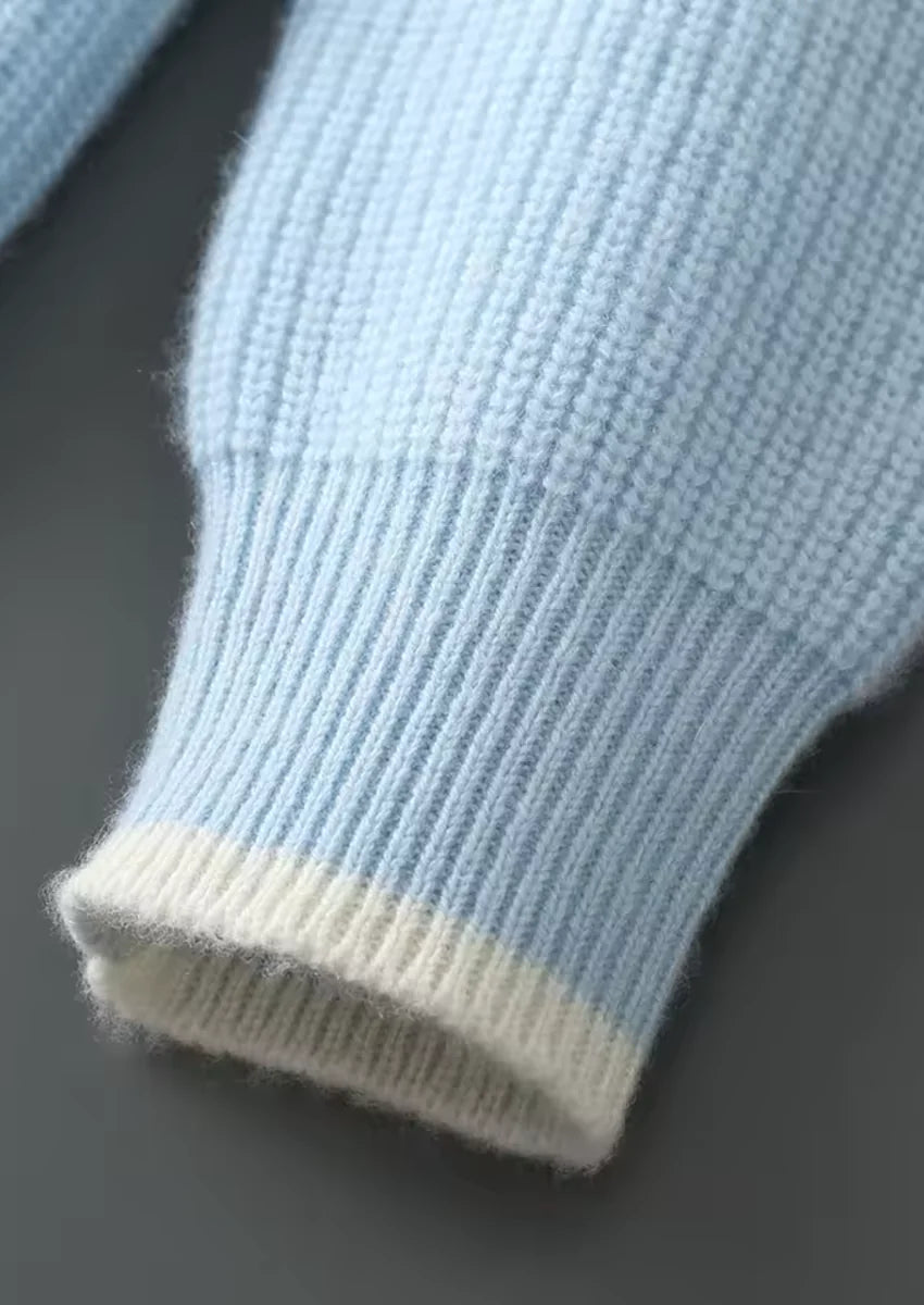 NORVALE WOOL TWO TONE CREWNECK