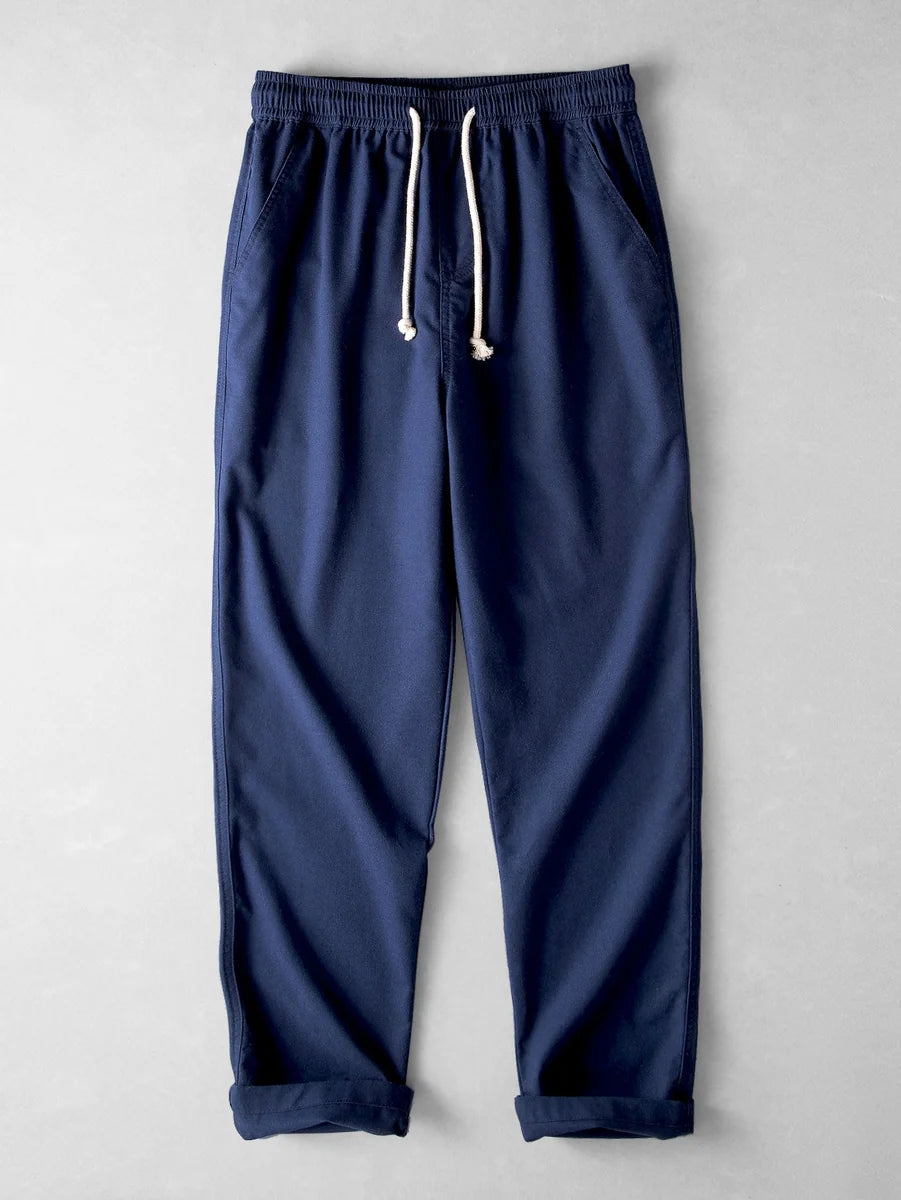 Straight-Leg Linen Pants
