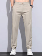 Straight-Leg Pants with Elastic Waistband