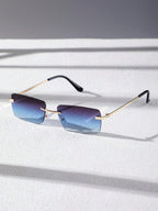Old Money Two-Tone Metal Rimless Glasses