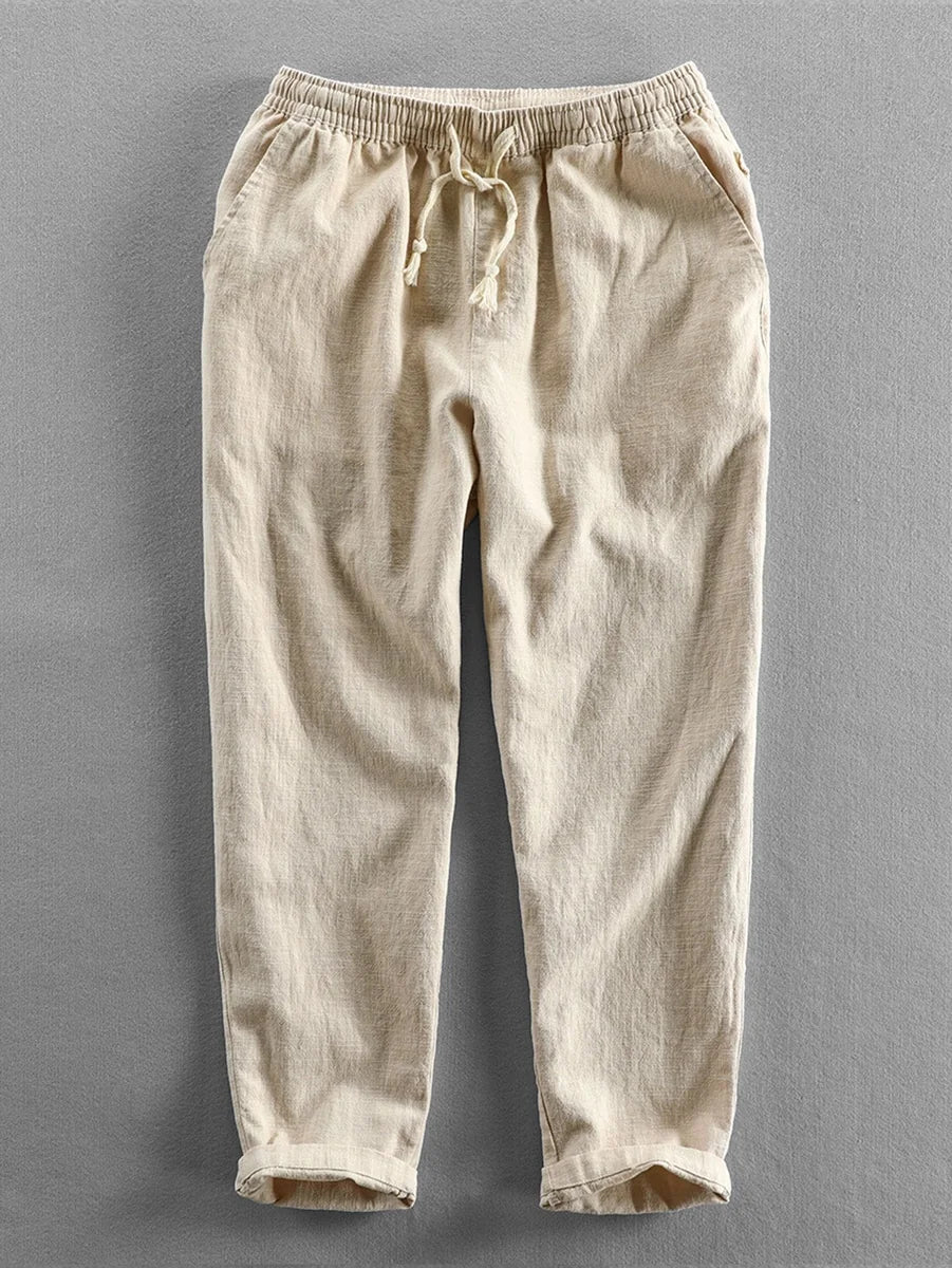 Linen Cotton Blend Shorts