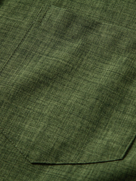 Short Sleeve Stand Collar Shirt & Straight Leg Linen Pants