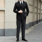 Old Money Italian Slim Fit Velvet Suede Jacket