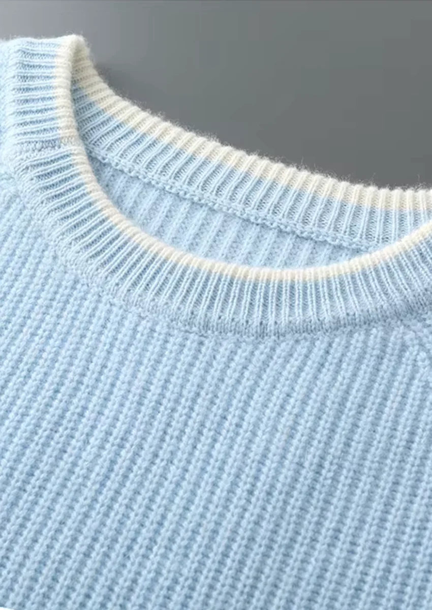 NORVALE WOOL TWO TONE CREWNECK