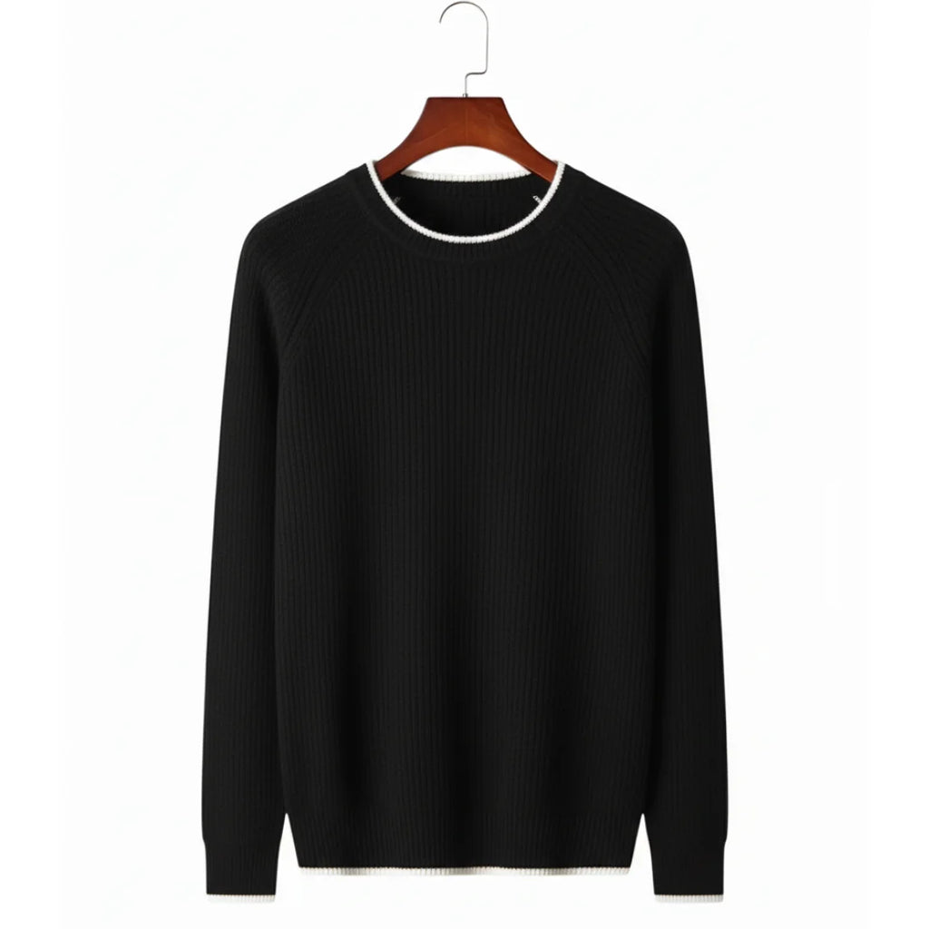 NORVALE WOOL TWO TONE CREWNECK