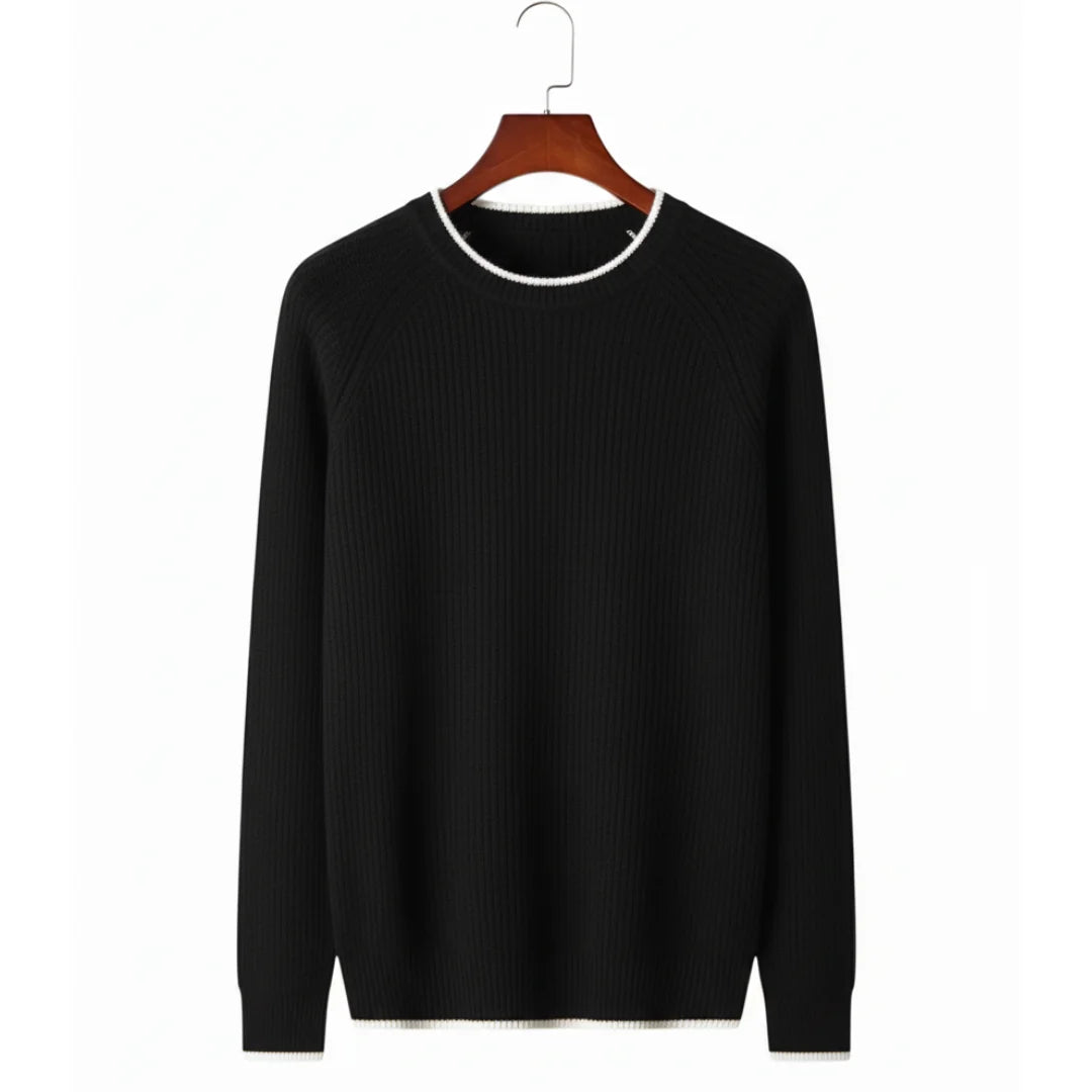NORVALE WOOL TWO TONE CREWNECK