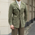 Old Money Italian Slim Fit Velvet Suede Jacket