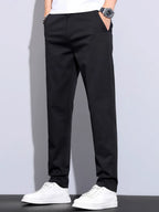 Straight-Leg Pants with Elastic Waistband