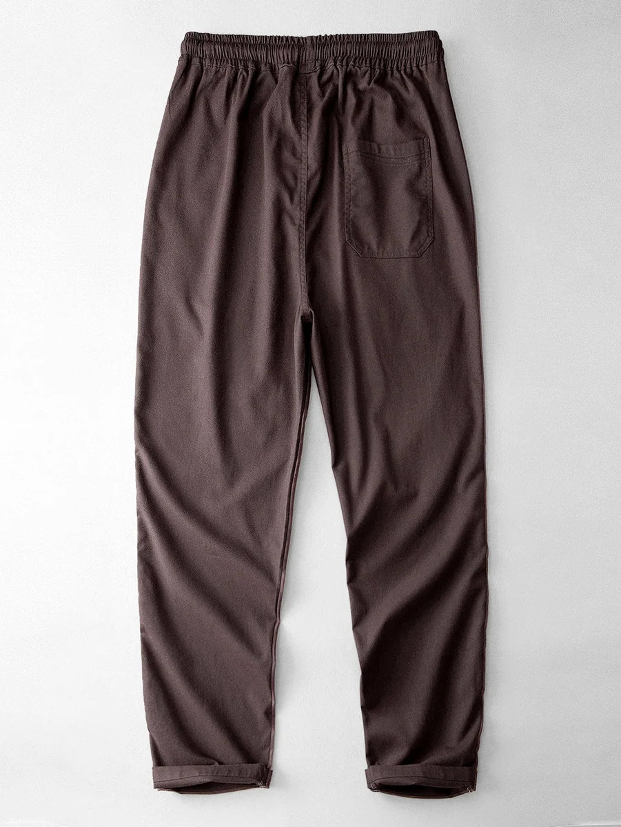 Straight-Leg Linen Pants