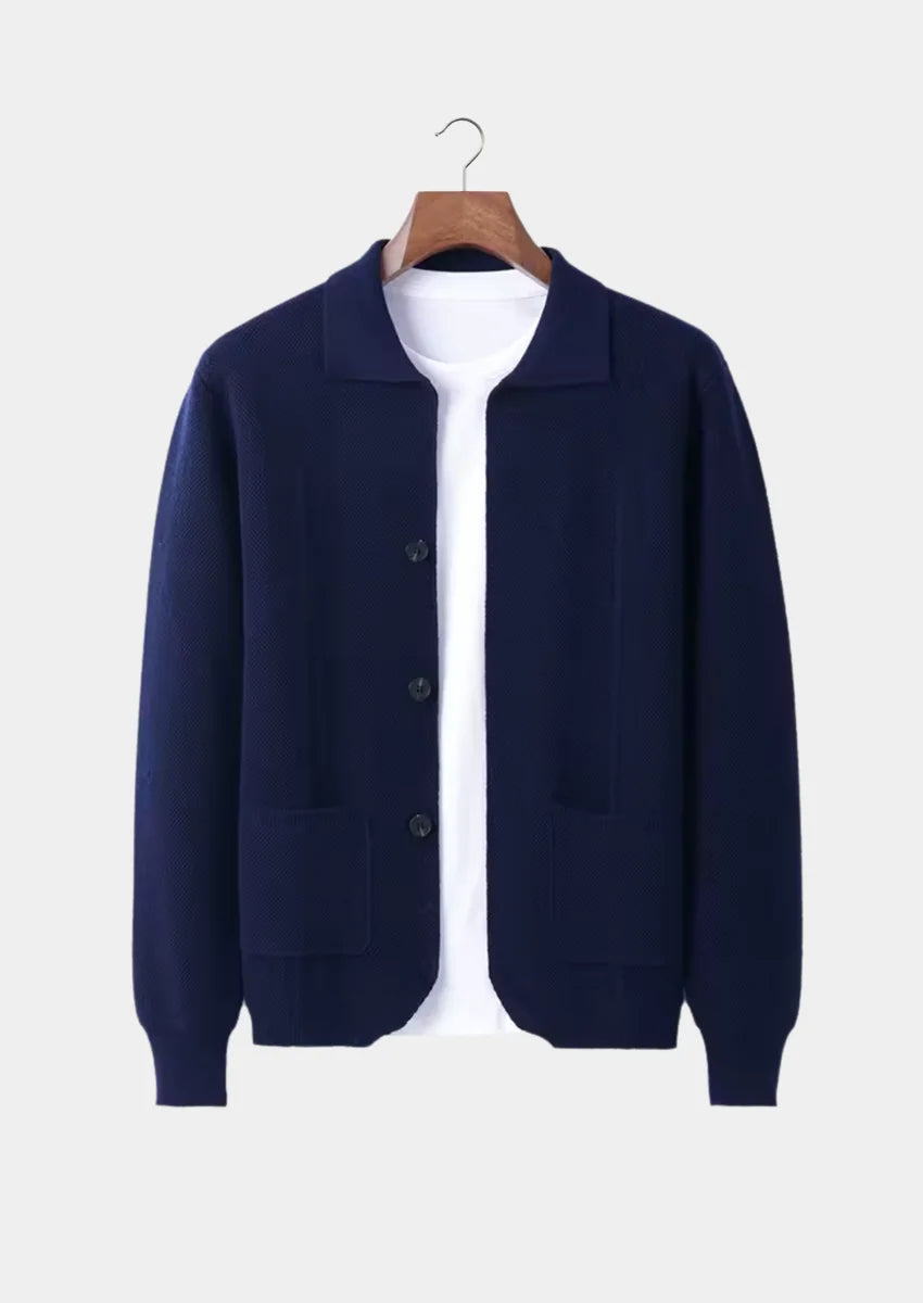 100% CASHMERE BUTTON OVERSHIRT