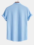 Ribbed High Neck Muscle Fit Shirt