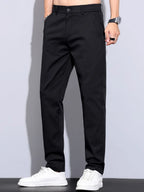 Straight-Leg Pants with Elastic Waistband