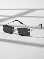 Old Money Two-Tone Metal Rimless Glasses