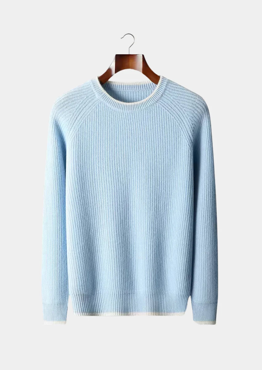 NORVALE WOOL TWO TONE CREWNECK
