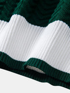 Knit Polo Shirt with Textured Contrast and Slim Tapered Fit Pants