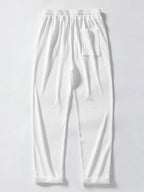 Knit Polo Shirt with Zipper & Straight-Leg Ribbed Pants