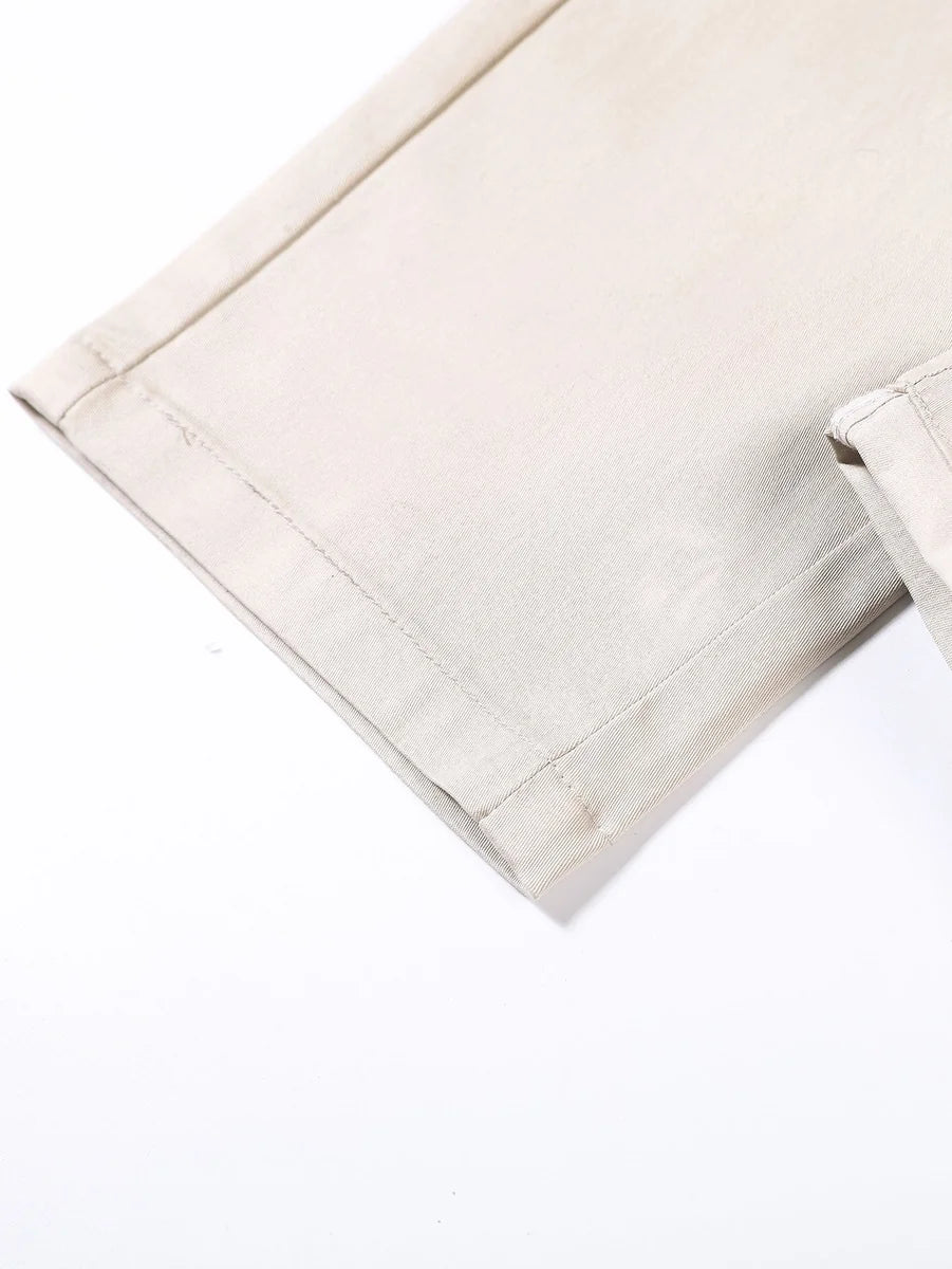 Straight-Leg Pants with Elastic Waistband
