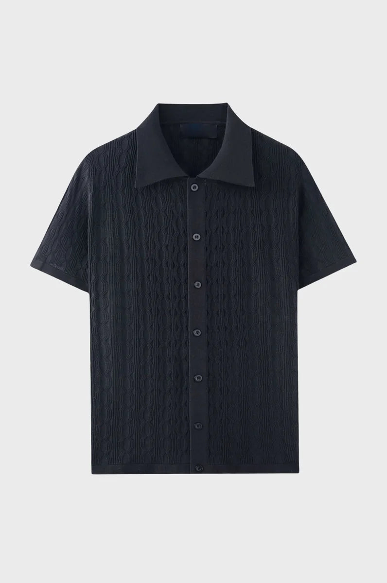 Knitted Button Up Shirt
