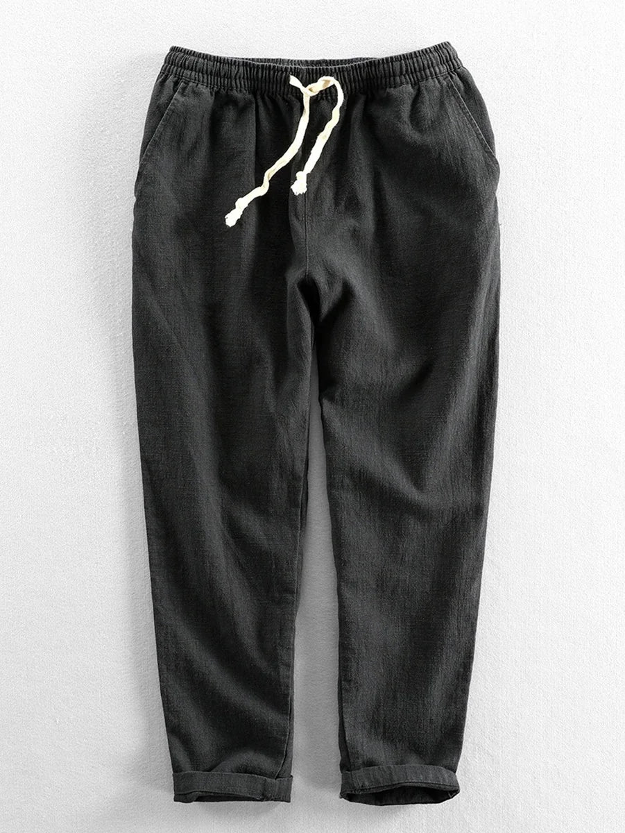 Linen Cotton Blend Shorts