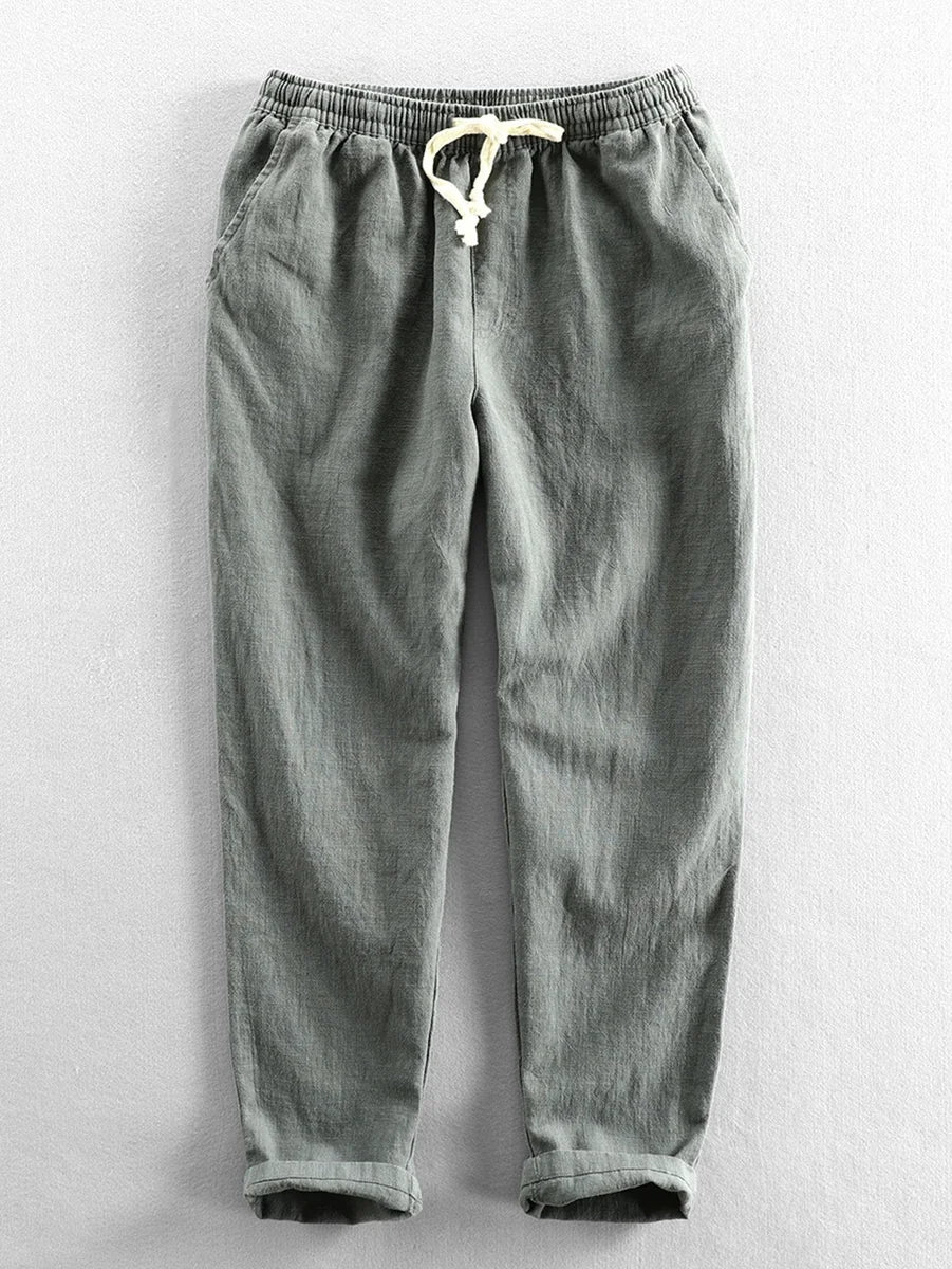 Linen Cotton Blend Shorts