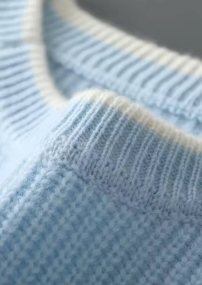 NORVALE WOOL TWO TONE CREWNECK
