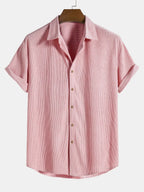 Short Sleeve Corduroy Button Shirt