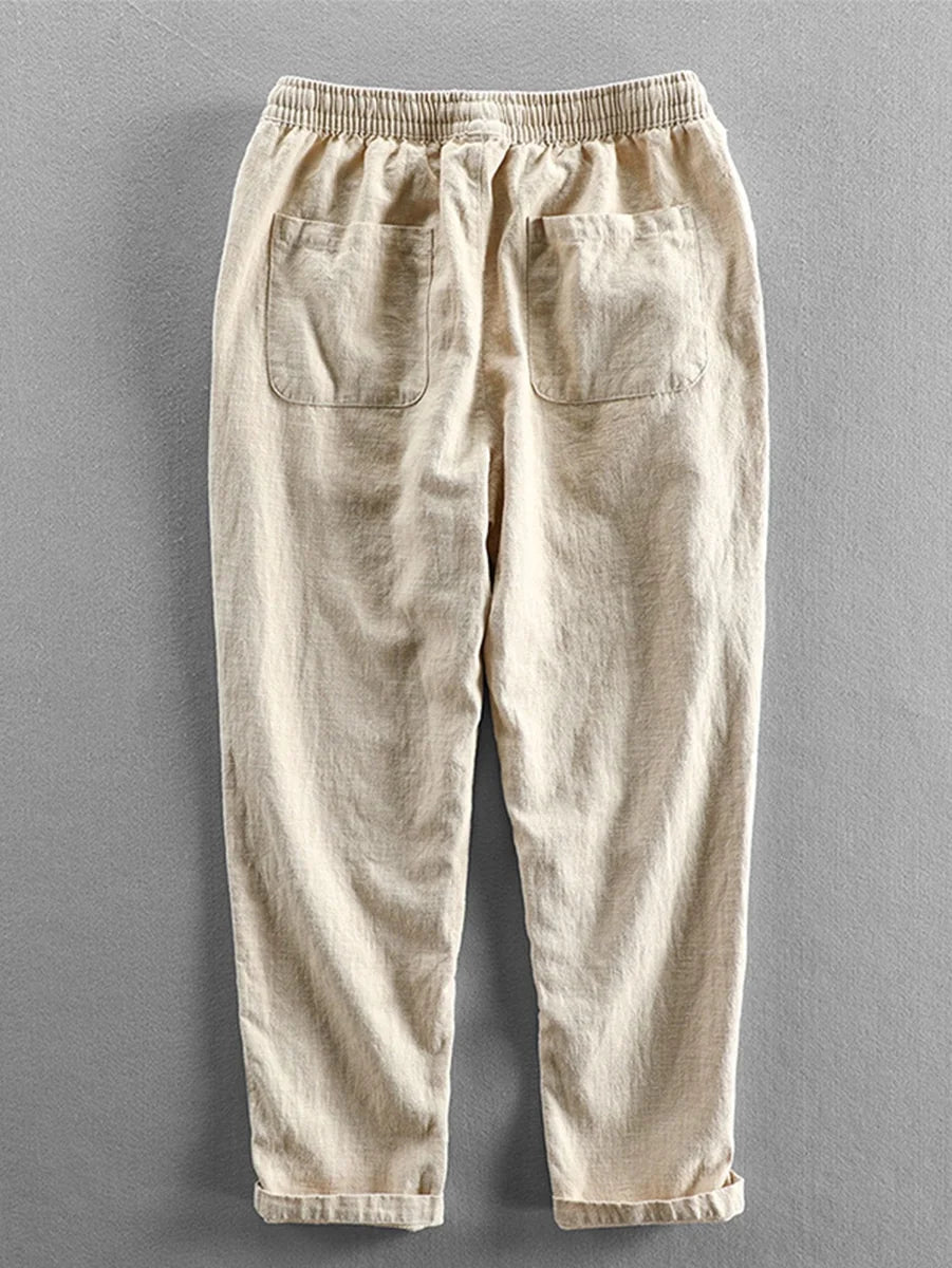 Linen Cotton Blend Shorts