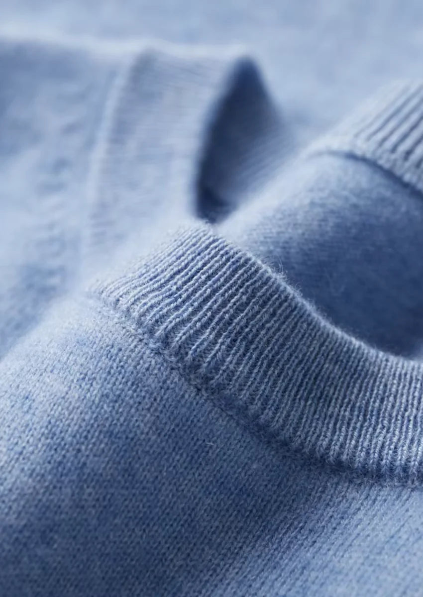 100% CASHMERE CLASSIC CREWNECK T-SHIRT
