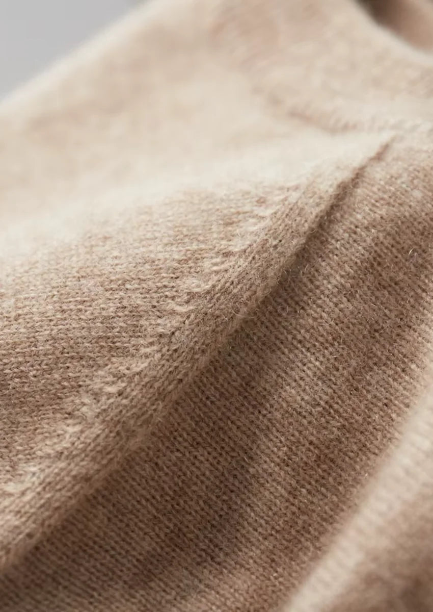 100% CASHMERE CLASSIC CREWNECK T-SHIRT