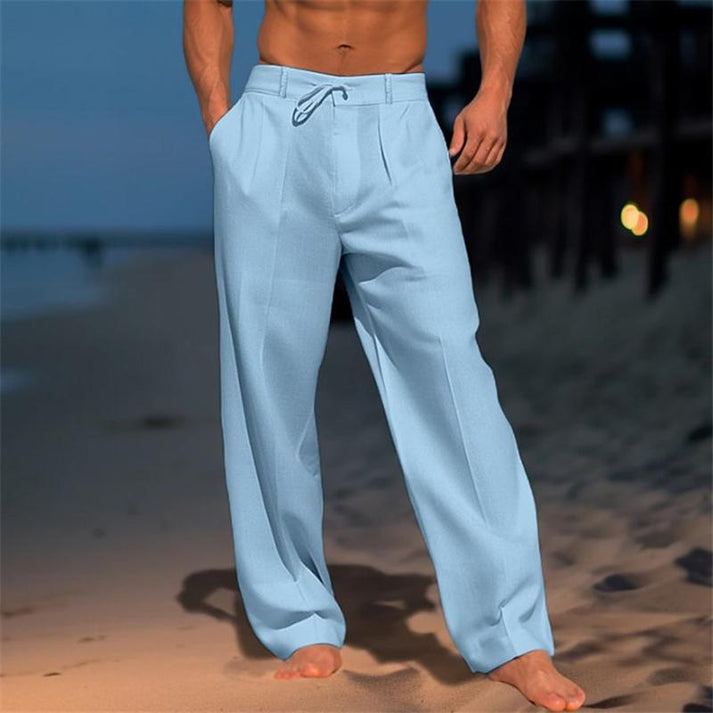 Men’s straight leg trousers with timeless look for everyday wear
