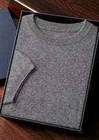 100% CASHMERE CLASSIC CREWNECK T-SHIRT