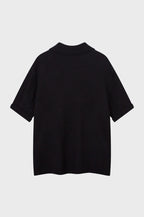 Collar Knitted Short Sleeve Shirt