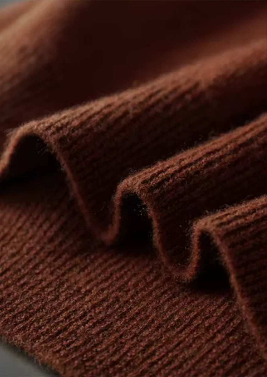 NORVALE WOOL RIBBED BUTTONLESS POLO