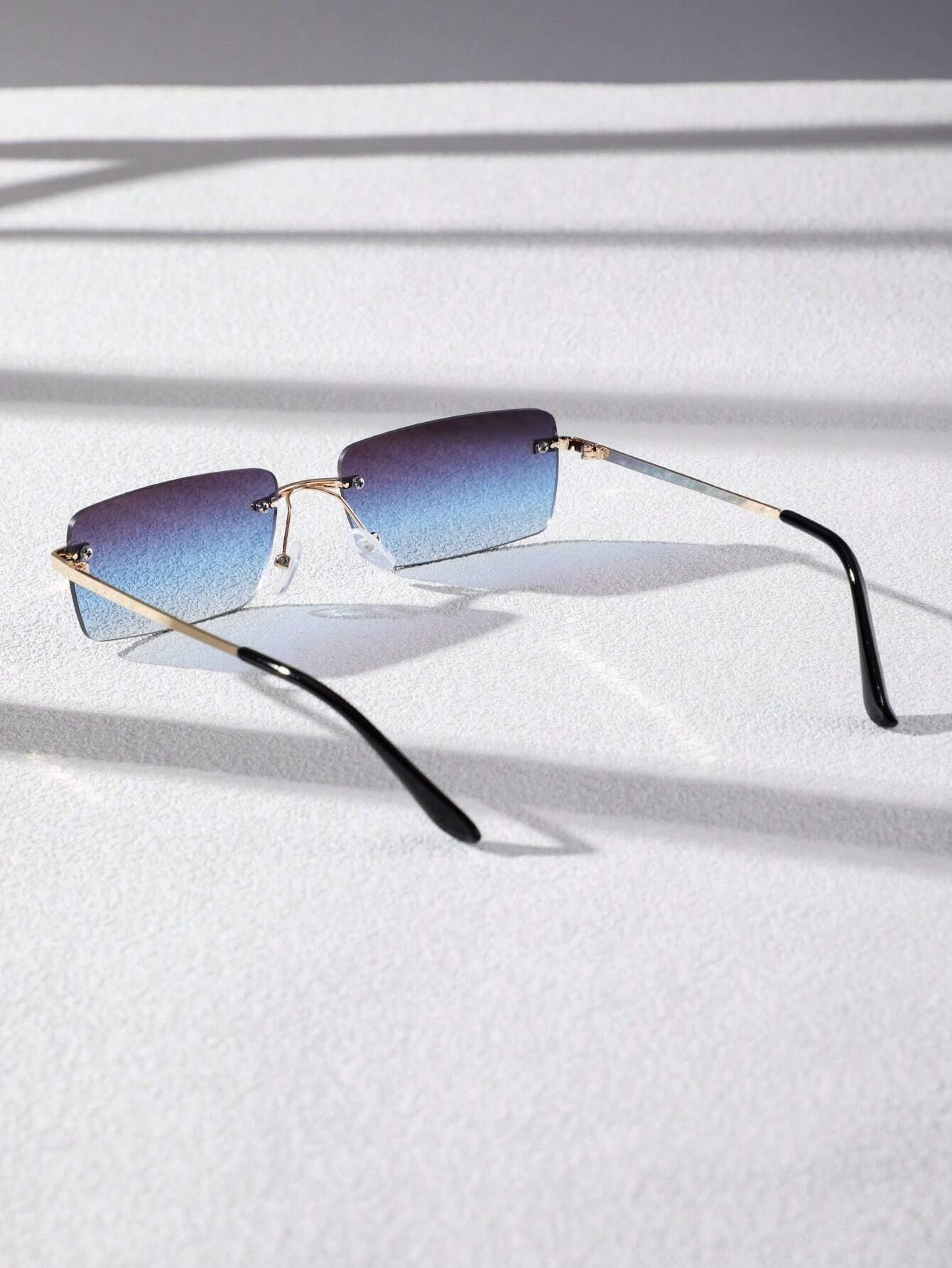 Old Money Two-Tone Metal Rimless Glasses