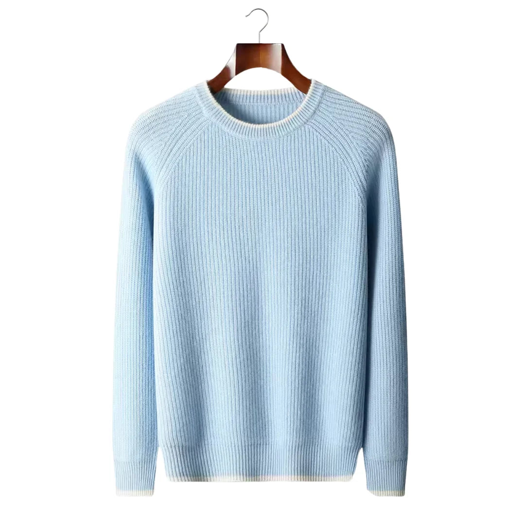 NORVALE WOOL TWO TONE CREWNECK