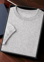 100% CASHMERE CLASSIC CREWNECK T-SHIRT