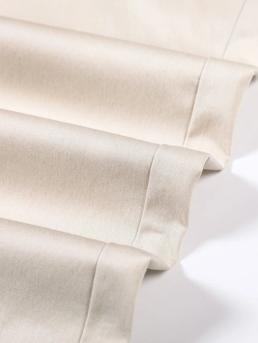 Straight-Leg Pants with Elastic Waistband
